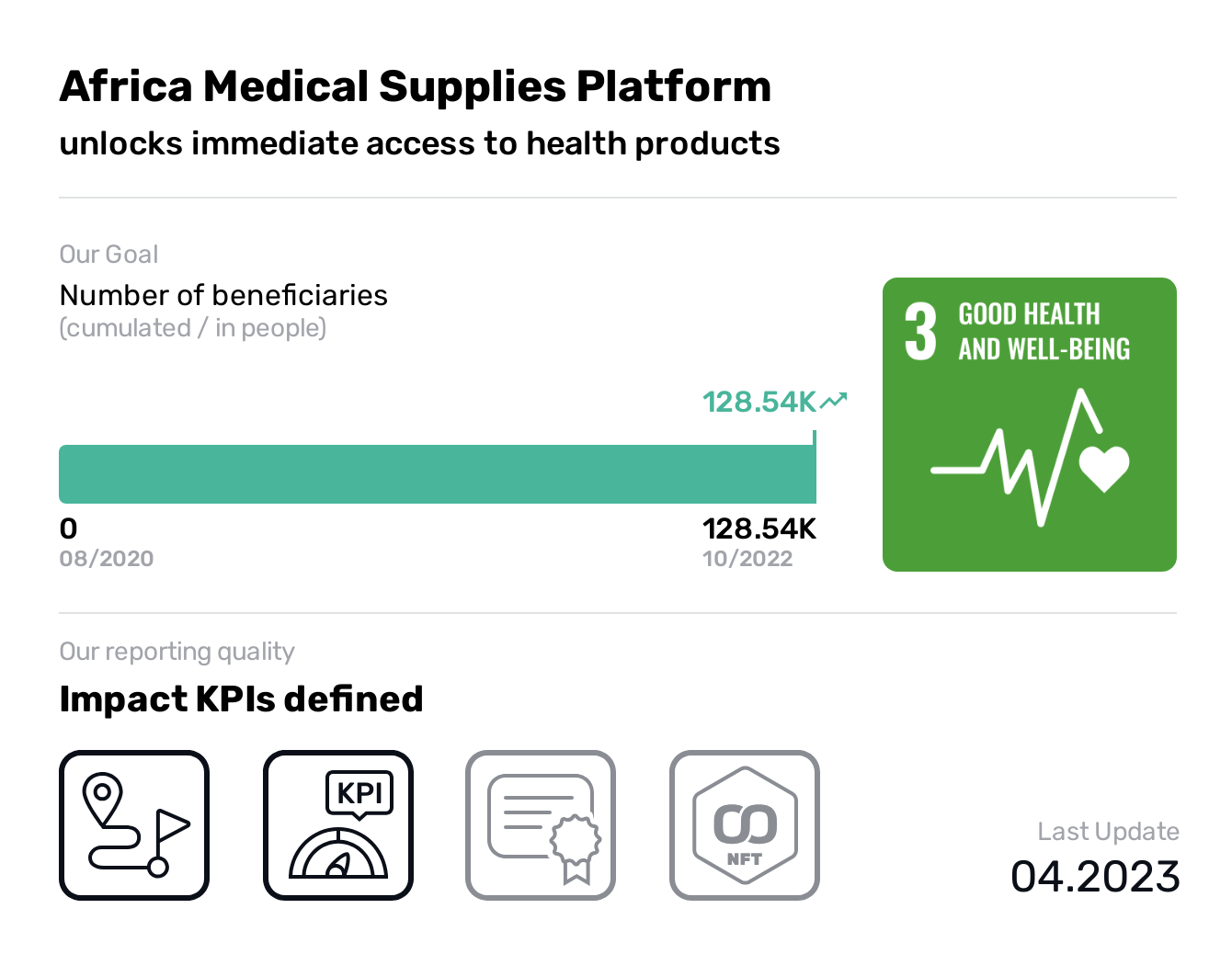  Africa Medical Supplies Platform, SDG 3, Number of beneficiaries,Good Health and Well-being, unlocks immediate access to health products, xxxxxxxxxxxxxxx