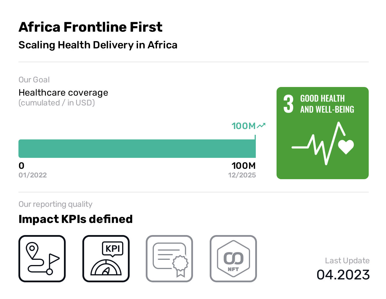  Africa Frontline First, SDG 3, Healthcare coverage,Good Health and Well-being, Scaling Health Delivery in Africa, Our mission is to spport the scaling and strengthening of integrated and sustainable community health delivery in Africa. The initiative is focused on building the capacity of frontline health workers in Africa, who play a critical role in delivering essential health services to communities.
