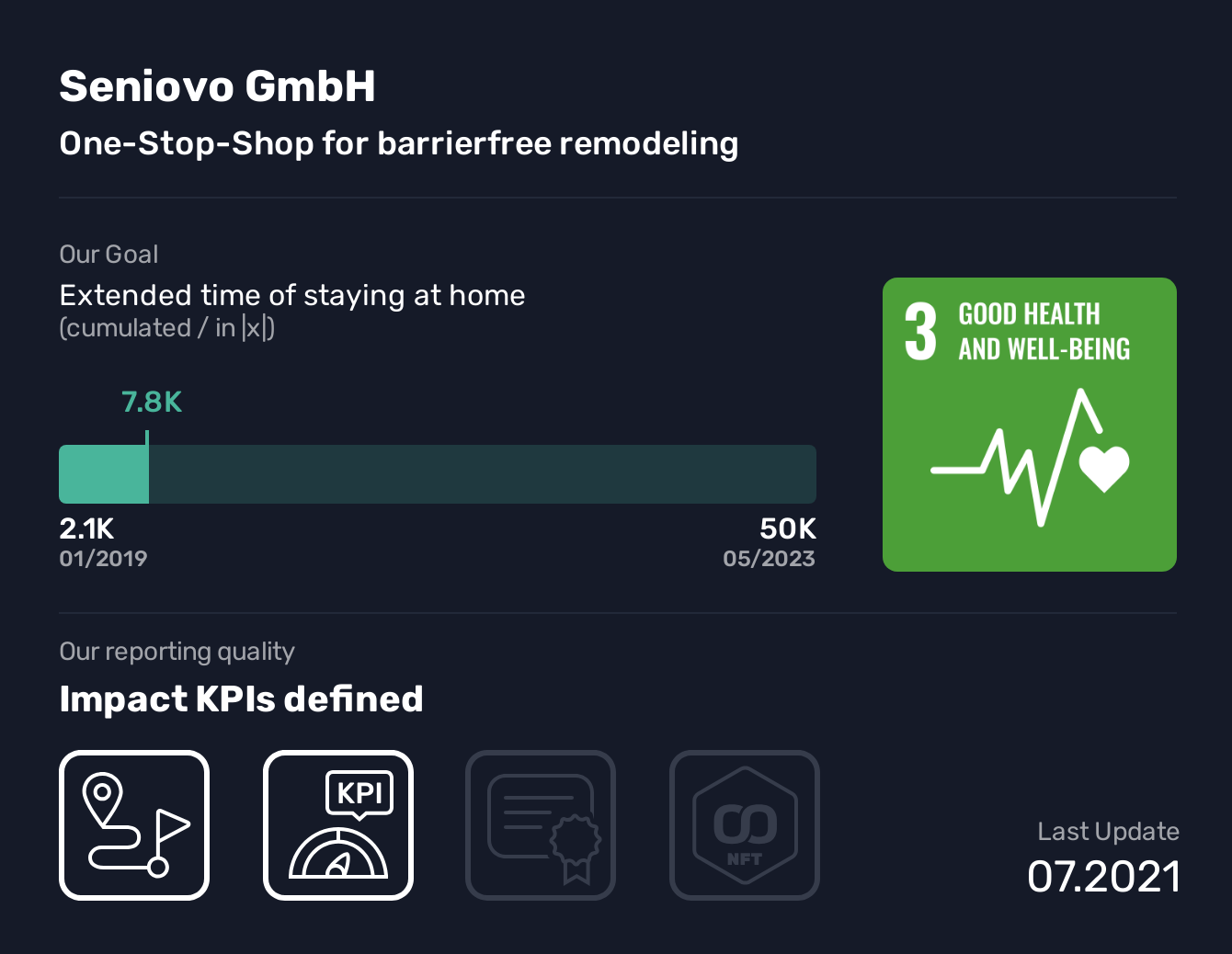  Seniovo GmbH, SDG 3, Extended time of staying at home,Good Health and Well-being, One-Stop-Shop for barrierfree remodeling, We do not use the Impact Charter yet.